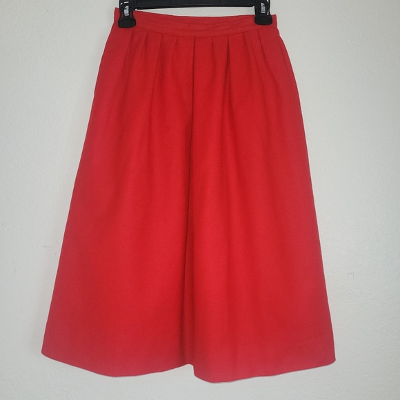 Vintage Y2K Retro Pendleton Skirt Women's Petite 8 Wool Classic Red Christmas - Picture 1 of 9